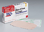2"x4" Curad&reg; Elbow & knee plastic bandage - 5 per single unit box 