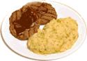 Mountain House Freeze Dried Hamburger Patties with Cheesy Mashed Potatoes